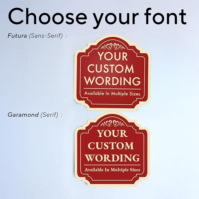 Custom Personalized Red Brick Style 12x12inch Outdoor Aluminum Driveway Signs, Weatherproof