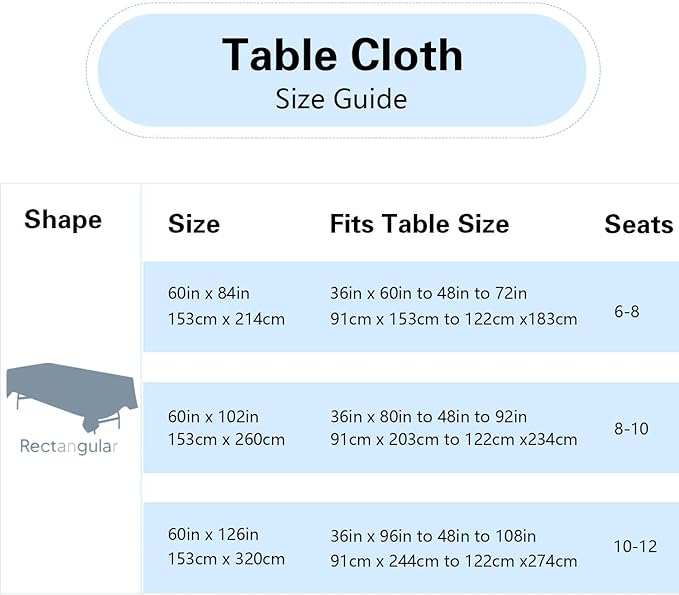 6 Pack White Table Cloth Rectangle Table 60 x 84 Inch Tablecloths for 6 Foot Rectangle Tables. Stain and Winkle Resistant Polyester Washable WhiteTable Cloths for Parties Wedding Dining