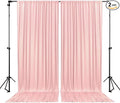 10 x 7 Feet Light Pink Backdrop Curtain for Partie, Background Curtains for Photoshoot, Birthday, Wedding, Halloween, Thanksgiving, Christmas, New Year Party Decorations 5Ft x 7Ft, 2 Panels