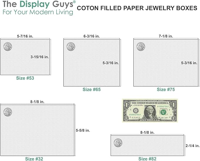 TheDisplayGuys - 25-Pack #53 Kraft Paper Cardboard Gift Boxes/Jewelry Cases w. Cotton Padding & Lid - Gold Foil - (5.4" x 3.9" x 1.0")