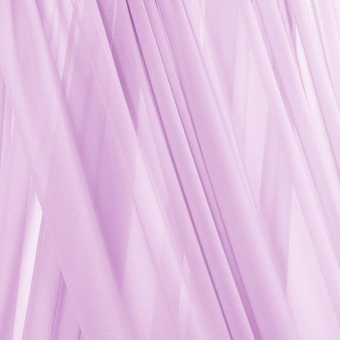 Lilac Elegant Arch Draping Fabric Outdoor 1 Panel 29" × 20Ft Sheer Chiffon Curtain Drapes for Fall Wedding Ceremony Birthday Party Garden Brunch