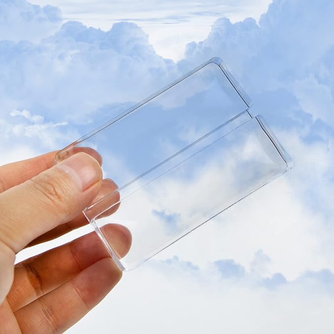 3" Acrylic Sign Holders, 32 PCS Clear Place Card Holders with Card Slot, Table Numbers Display Stands, for Wedding/Menu/Meeting/Table Numbers