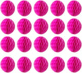 20pcs 3inch Honeycomb Flower Balls Party Honeycomb Balls Decoration Paper Flower Balls Tissue Paper Flower Ball Pom Poms Ball for Birthday Wedding Home Decor (3inch, Hot Pink)