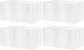 4 Pack 29x108 Inch Metallic Foil Fringe Tinsel Table Skirts for Rectangle Tables Streamer Curtains Backdrop for Wedding, Birthday, Parade Floats, Christmas, Halloween Party Decoration(White)