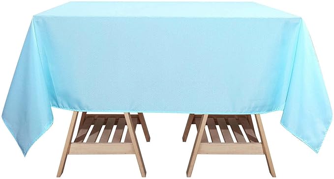 Efavormart 70" Premium Square Polyester Tablecloth for Wedding Kitchen Dining Events - Blue