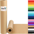 Vanhench Brown Kraft Paper Roll 17.5" x 600" (50') for Gift Wrapping Bulletin Board Paper, Kids Craft Supplies, Art Bouquet Flower Wrapping Paper, Poster Packing Shipping Moving Supplies