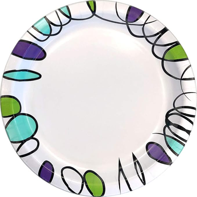 Amazon Basics Ultra Paper Plates, 8.62 Inch, Disposable, 880 Count (4 pack of 220)