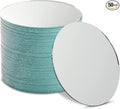 Juvale 4-Inch Round Glass Mirrors for Crafts - 4-Inch, 50-Pack, Blue, Modern - Craft Supply for Mirror Centerpieces & Home Decoration