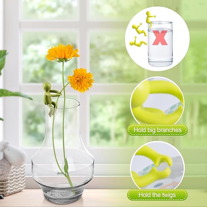 24-pcs Plant Propagation Buddy, Plant Cutting Holder for Stems, Sprouts and Shoots, Plant Propagation Friends for an Indoor Garden or a Plant Propagation Station (24, Green)
