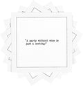 Five Star Napkins Wine Quotes, White Cotton Cocktail Napkins, Beverage Napkins, Bar Napkins, Cloth Napkins, Party Napkins, Events, Holidays, Weddings, Birthdays, Disposable, 4.5" x 4.5"- (50x)