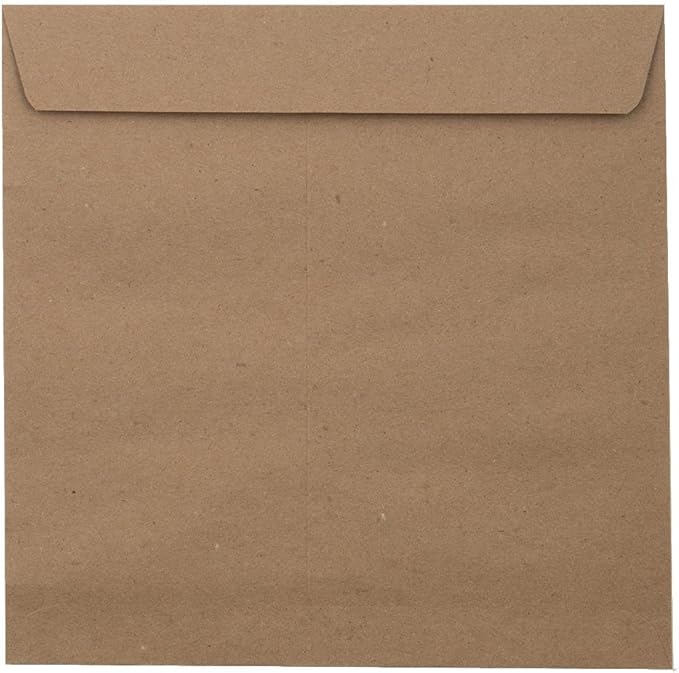 LUXPaper Square Invitation Envelopes | Peel & Press | 8 1/2" x 8 1/2" | Grocery Bag Brown | 70lb. Text | 50 Qty