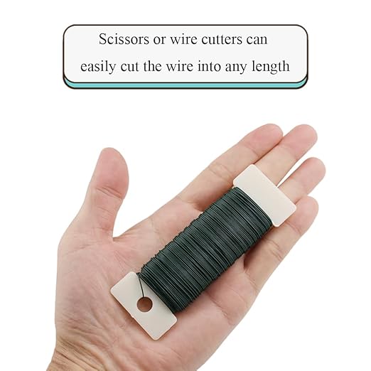 HAHIYO 26Gauge Green Flexible Metal Floral Wire - 3 Rolls Total 115 Yards (345 Feet) for Crafts, Christmas Wreaths, Tree & Flower Arrangement