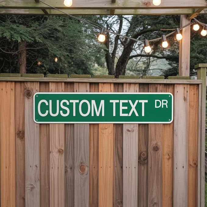 Custom Street Reflective Sign, Personalized Metal Road Sign, Single/Double Sided, 8x24 Inch, Outdoor Fade-Resistant .040 Aluminum