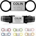 Personalized Dog Name Tag - No Noise - Engraved Slide On Cat ID - Custom Collar Tags for Small to Large Pets - Silent Puppy Identification