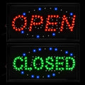 Boshen Led Open Signs Decor for Business Mart Shop Store Bar Cafe Barber ATM Now Open Sign Display On/Off Switch + Chain (2 in 1 Open Closed)