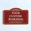 Custom Decorative Outdoor Metal Sign - Personalized Aluminum Driveway Sign, Waterproof, Made In USA - Design 1 Red Brick 12x8 In