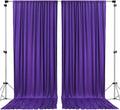 AK TRADING CO. 10 feet x 10 feet Purple IFR Polyester Backdrop Drapes Curtains Panels with Rod Pockets - Wedding Ceremony Party Home Window Decorations