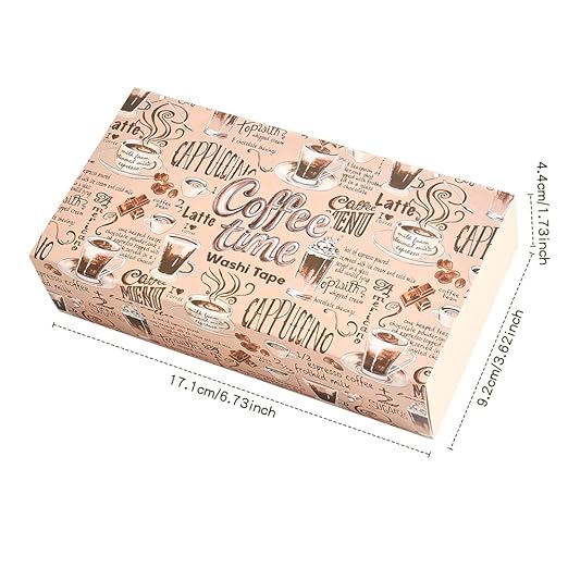 20 Rolls Coffee Theme Washi Tape Set, Writable Decorative Tapes for Scrapbooking, Bible Journaling, Bullet Journaling, 0.6"x79" per Roll