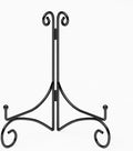 10 Inch Display Plate Holder with Folding Design, Metal Table Stand for Home Decoration, Picture Easel, Photo Frame Stand - Black