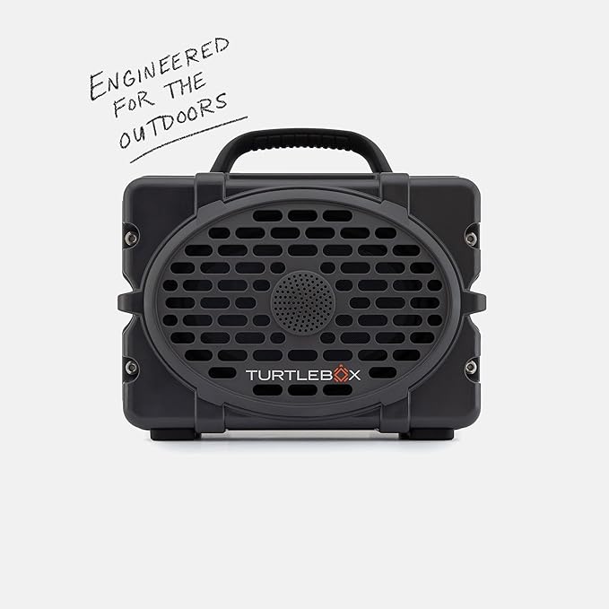 Turtlebox Original Gen 3: Portable Outdoor Bluetooth Speaker – Ultra-Loud (120dB), Waterproof (IP67), Rugged, Impact-Resistant, 3-Day Battery | Party Mode: Unlimited Pairing Stereo, Gray/Tan
