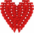 50pcs 1-1/2" Mini Red Satin Ribbon Bows for Christmas Decoration Gift Packing (Red)