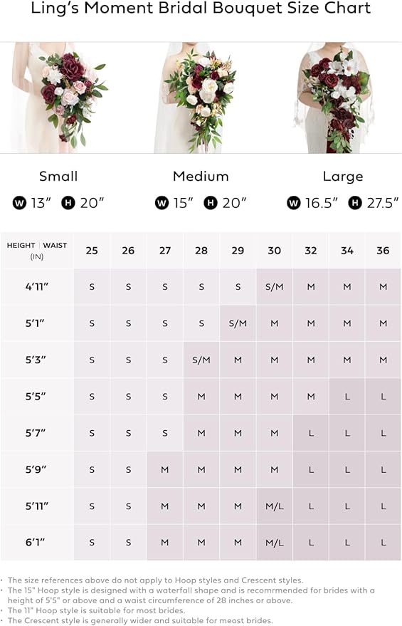 Ling's moment Terracotta Bridal Bouquet Cascading, Orange Wedding Bouquets for Bride, 13 Inch Bride Bouquets for Wedding Artificial Flowers Bouquets