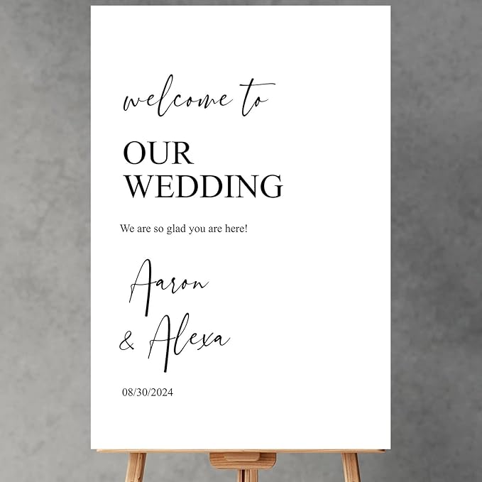 Welcome Sign Wedding, Customized Wedding Welcome Sign, Custom Wedding Welcome Sign