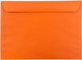 JAM PAPER 9 x 12 Booklet Colored Envelopes - Orange Recycled - Bulk 250/Box