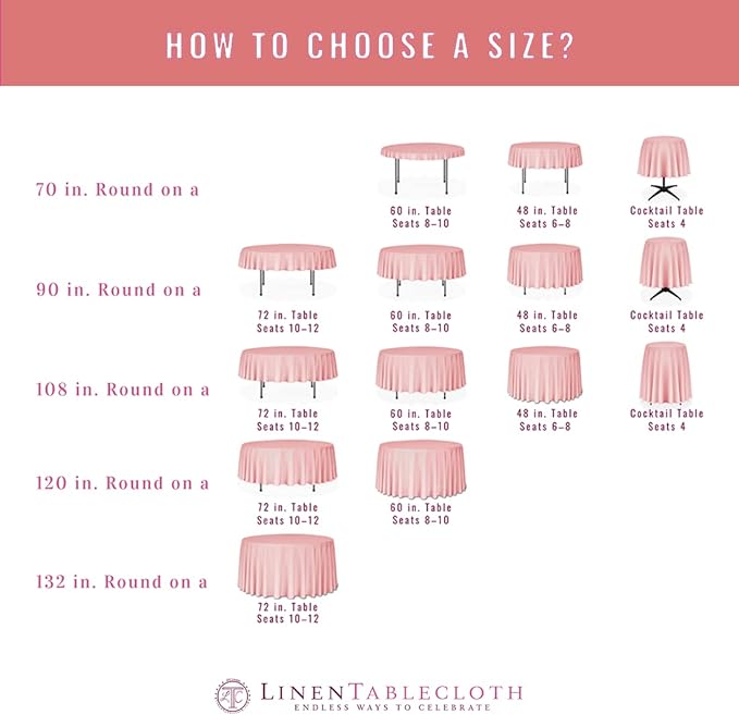 LTC LINENS 5 Pack 120 Inch Round Tablecloth Beige - Bulk for 60 Inch Round Table Floor Length - Wrinkle Resistant Polyester Fabric Cloth for Wedding