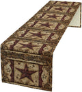 Wild West Table Runner, Rustic Farmhouse Texas Star Vintage Rodeo Cowboy Old Sign Wild West Print Pattern for Home Kitchen Table Decor Dining Coffee Room Garden Party Decor 13x60in