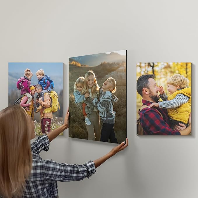 Mixtiles Official - Custom Photo Tiles - Personalized Printed Photos - Magnetic Wall Frames - Adhesive Sticker, No Nails - Various Sizes and Frames - XL-Portrait-set-Tile - Frameless