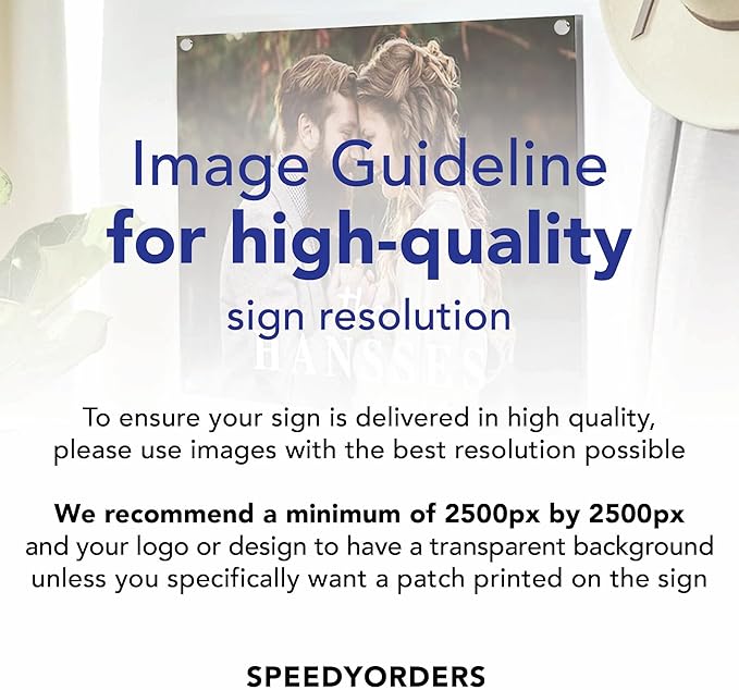Custom Outdoor Metal Sign, Personalized Aluminum Safety and Business Signs, Waterproof (Picture, 36x24 In) - White Aluminum