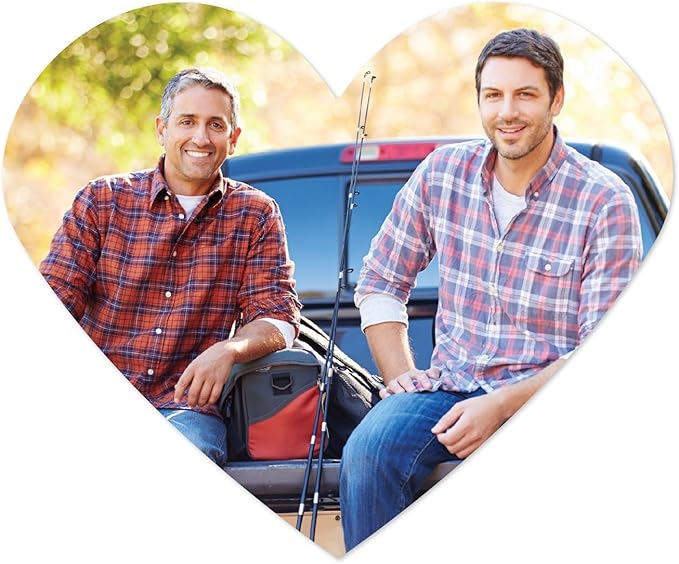 Andaz Press Bulk Photo Personalized Gift and Party Favors Collection, Heart Label Stickers, Custom Photo, 75-pack