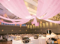 6 Panels Pink Ceiling Drapes for Wedding 5ftx20ft Ceiling Drapes Wedding Arch Draping Fabric Cheesecloth Sheer Curtain Romantic Ceiling Decorations for Weddings Party Banquet Ceremony Stage