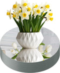 Round Mirror Centerpieces, Set of 12 Pcs 12" Round Glass Mirror Centerpieces for Tables, with Anti Slip Pads, Glass Trays for Wedding Decorations, Parties, Baby Shower Party
