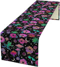 Gothic Star Moon Colorful Table Runner for Kitchen Living Room Home Party Boho Floral Table Runner 13x90 Inch