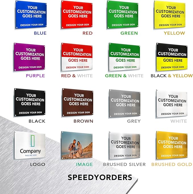 Custom Metal Outdoor Signs - Personalized Aluminum Business Signs, Waterproof, White Aluminum (Black, 30x24 In)