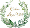 Custom Stickers for Weddings, Birthdays & Businesses - Personalized Labels with Your Logo - Waterproof, Fade and Heat Resistant - Pack of 100-1000 (Wreath D, 4 Inch)