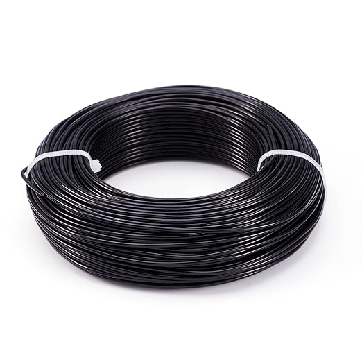 Fashewelry 180 Feet 12 Gauge Aluminum Wire Black Bendable Metal Craft Wire for Beading Jewelry Craft Making