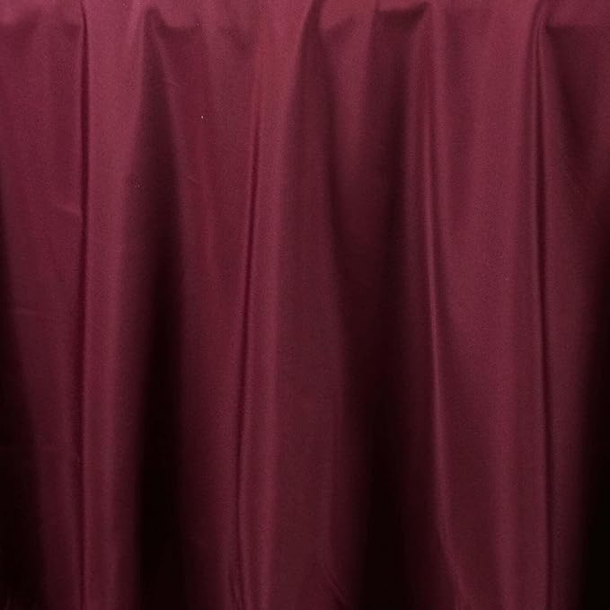 Efavormart Round Tablecloth, 120 Inch Stain & Wrinkle Resistant Washable Table Cloth, Decorative Polyester Fabric Table Cover for Banquet, Wedding, Dining - Burgundy