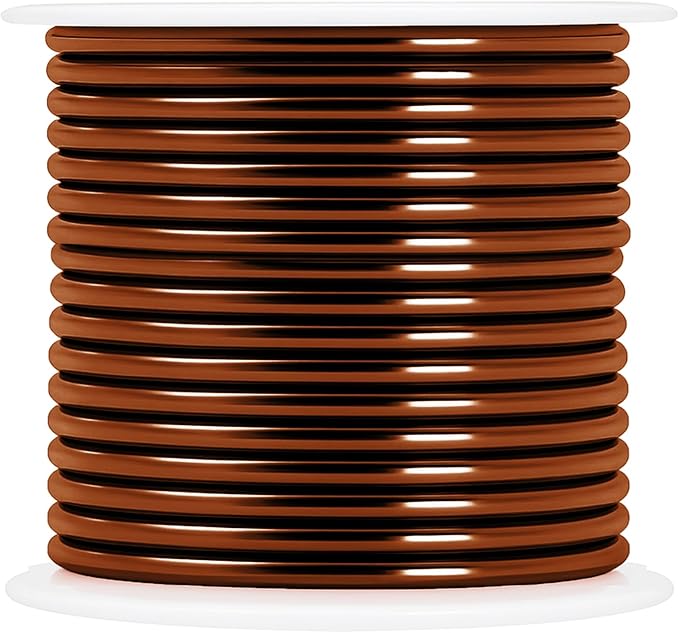 Mandala Crafts 14 Gauge Anodized Aluminum Craft Wire for Jewelry Making – 330 FT Colored Flexible Silver Copper Purple Gold Brown Red Wire - Bendable for Bonsai Armature Crafting Sculpting