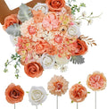 Artificial Flowers Combo for DIY Wedding Bouquets Combo Centerpieces Arrangements Party Bridal Baby Shower Home Decorations-Nude Color