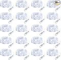 Minetom 20 Pack Fairy Lights Battery Operated String Lights, 8 Modes & Timer, 7ft 20LED White Waterproof Silver Wire Twinkle Lights, Firefly Starry Moon Lights for Mason Jars DIY Christmas Wedding