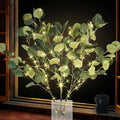 Lighted Eucalyptus Branches with Timer, Lighted Branches 33IN 99 LED, Artificial Light, Eucalyptus Night Light, Artificial Plant for Home Spring Party Wedding Decor-Battery Operated, Home Decor