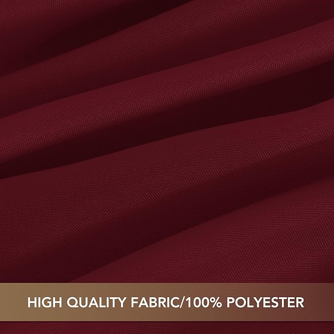 sancua Square Tablecloths 85x85 Inch Burgundy, 2 Pack - Fabric Table Cloth for Square or Round Tables, Washable Polyester Table Cover for Christmas Dinner, Holiday Party, Decorative Display Tables