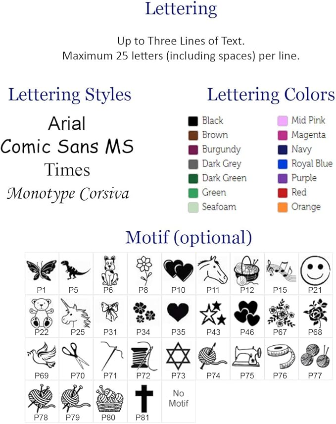 Personalized Satin Sewing Labels for Knitting, Quilting and Sewing Crafts 3/4" x 2 1/2" (20mm x 60mm) (1000)