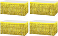 4 Pack Metallic Foil Fringe Tinsel Table Skirts,29x108 Inch Party Disposable Table Skirt Banner for Hotel Banquet Parade Floats Mardi Gras Holiday Birthday Wedding New Year Party Decoration(Gold)