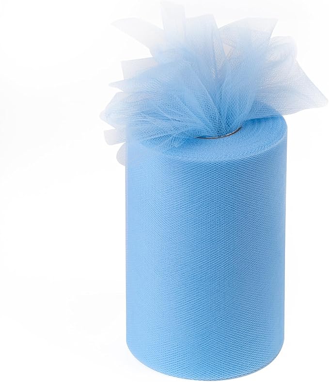 Ivory Tulle Fabric Rolls 6 Inch by 100 Yards (300 feet) Tulle Roll Spool Fabric for DIY Tutu Skirt Baby Shower Birthday Party Wedding Decorations Christmas Craft Supplies (Ivory)