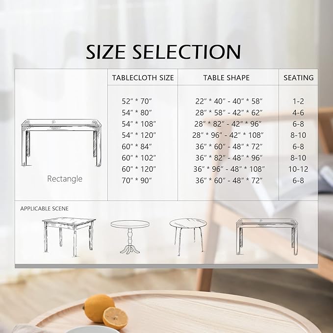MYSKY HOME Rectangle Tablecloth 60x102 Inches, Linen Farmhouse Tablecloth Waterproof Decorative Fabric Table Cloth for Kitchen Party Floral Tablecloth for 6 Feet Table Blue and Grey Tablecloth