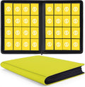 1000+ Pockets Trading Card Binder, Premium 16 Pocket Card Binder, Ringless Side Loading Collection Album Holder Folders for MTG, TCG, Game Cards & Sports Cards (Yellow)